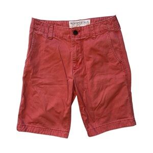 Aeropostal Shorts Bermuda Flat Front Shorts Nantucket Red Size 28